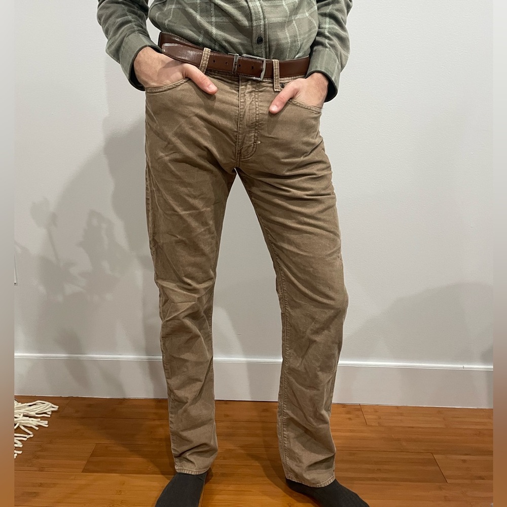 Men’s J.Crew 770 Straight-fit pant in corduroy - Light Brown 32/34